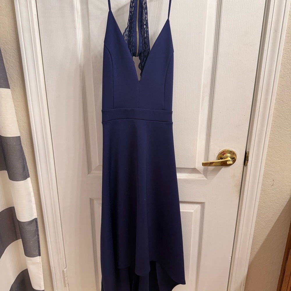 Charlotte Russe Navy High Low Dress